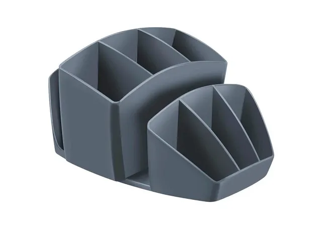 Pennenbak CEP Mineral 8-vaks plastic grijs