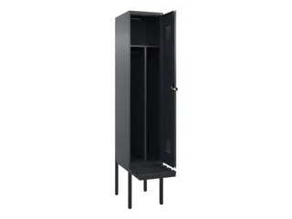 locker met bank,voor scheiding van kleding,HxBxD 2120x400x815mm,1vak - 1