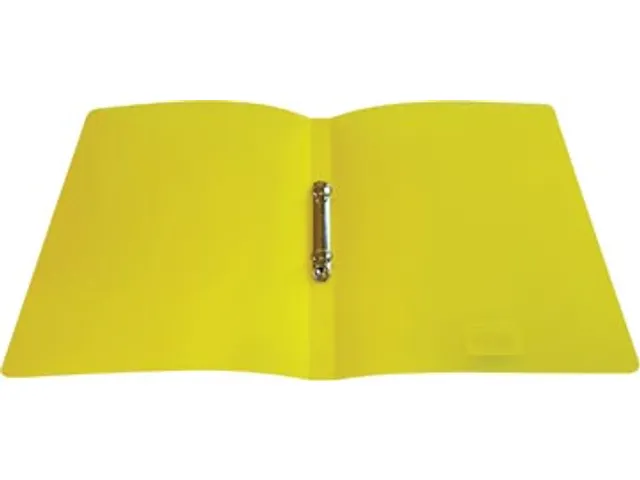 ringmap voor A4 PP 2 ringen 16 mm transparant geel