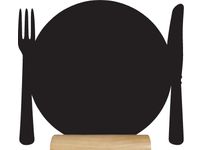 Krijtbord Securit bord 24x25x6cm houten voet