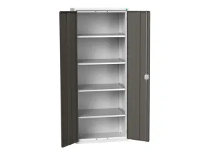 universele kast,HxBxD 2000x800x550mm,4xStalen bodem,draaigrendelslot - 1
