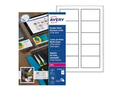 Visitekaart Avery C32026-10 85x54mm dubbelzijdig 270gr 100 stuks