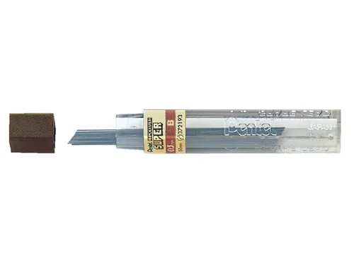 Potloodstift Pentel B 0.3mm zwart koker à 12 stuks