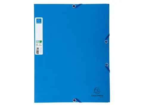 Elastomap Exacompta Clean'Safe 3-kleppen glanskarton blauw -