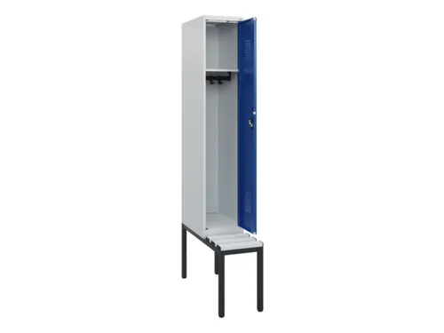 locker met bank,HxBxD 1950x300x815mm,1vak,vak B 300mm,cilinderslot