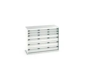 ladekast 1000x1300x650mm 6laden zware lasten RAL7035 front RAL7035 - 7