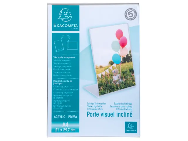 Folderhouder hellend A4 transparant