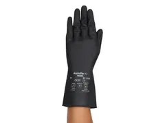 Ansell AlphaTec 87-118 natuurrubberen latex handschoen Zwart maat 8.5