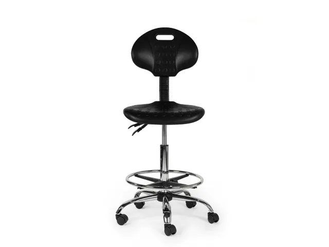 Werkstoel Standaard Met Ring Zwart