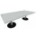 Vergadertafel Rechthoekig Hxbxd 72x240x120cm Blad Lichtgrijs Alu