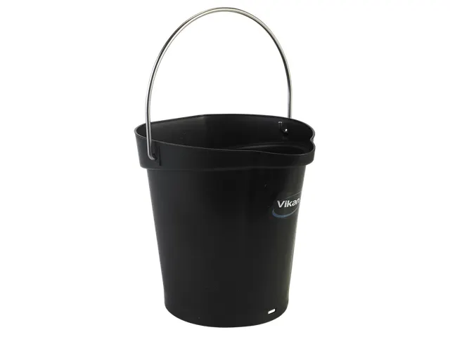 Hygiene 5688-9 emmer 6 liter zwart maatverdeling en schenktuit