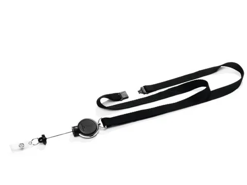 Textielkoord met afrolmechanisme EXTRA STRONG Zwart