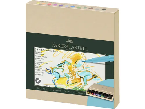 Tekenstift Faber-Castell Pitt Artist Pen Brush 12dlg studiobox