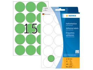 HERMA 2275 Multipurpose etiketten Rond 32mm Groen 480 stuks - 1