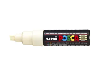Verfstift Posca PC8K Brede punt 8mm schuin ivoor - 1