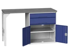 werkbank,HxBxD 930x1500x600mm,linoleumblad,2voeten/1container
