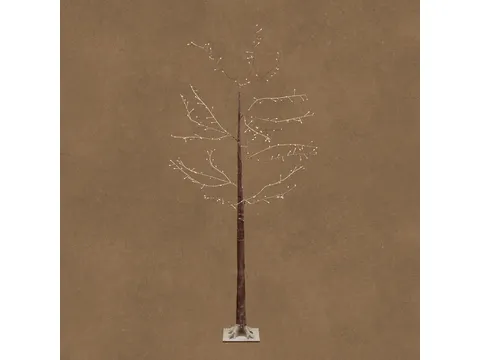 Kerstboom bruin led frost wit 180L met adapter hxd 150x50cm