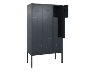 Z-garderobekast,HxBxD 2120x1200x500mm,vak B 200/400mm,cil.-slot - 2