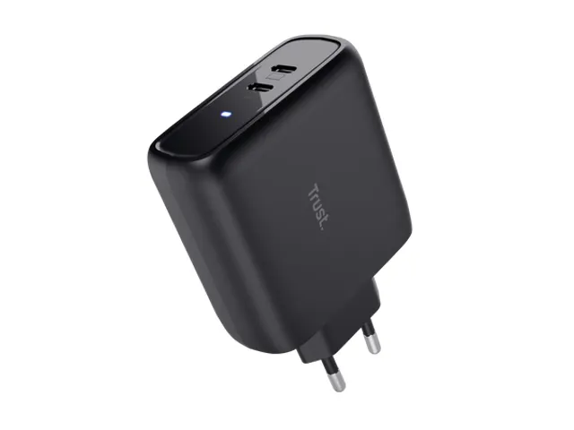 25380 TRUST Maxo Voedingsoplader 65 W USB-C 2 poorten zwart