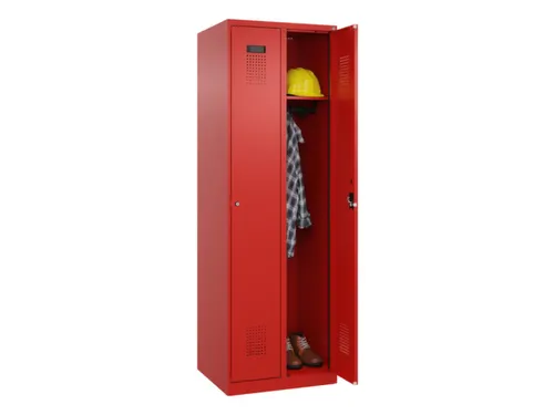 locker,HxBxD 1850x600x500mm,2vak,vak B 300mm,cil.-slot,staand op vloer