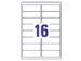 Adresetiket Avery J8162-40 99.1x33.9mm Inkjet wit 640 stuks