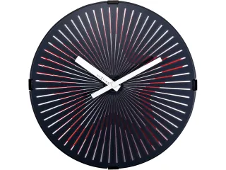 Wandklok Ø 30cm Plastic Bewegende klok Rood 'Motion Star Red' - 1