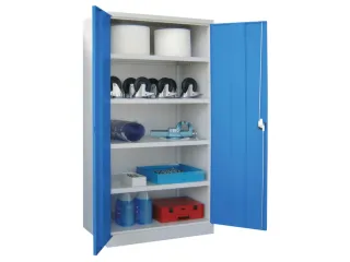 zwaarlastkast 1950x1040x630mm openslaande deuren RAL7035 front RAL5012 - 2