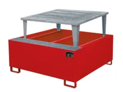 opvangbak,v. 1xIBC,opvangvol. 1000l,HxBxD 1083x1460x1460mm,m. aftapbok