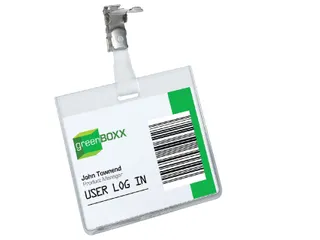 Badge Durable 8003 met clip liggend gesloten 60x90mm - 1