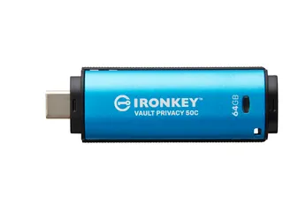 64GB USB-C IronKey Vault Privacy 50C AES-256 versleuteling, FIPS 197 - 3
