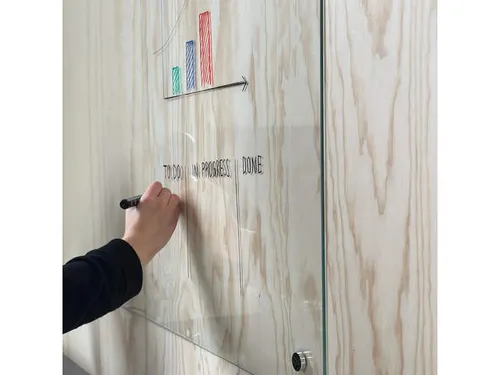Glasbord Naga 50 x 100 cm Transparant