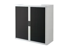 Roldeurkast HxBxD 1040x1100x415mm 2 Oh Romp Wit Front Zwart