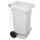 pedaalemmer,1x120l,HxBxD 940x500x560mm,romp PE wit,deksel PE wit