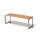 bureau,HxBxD 740x2200x800mm,blad beuken,sledeframe zilverkleurig