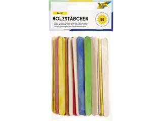 Stokje Folia hout assorti 50 stuks - 1