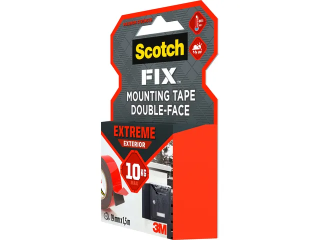 Ruban adhésif Scotch Extreme Exterior 19mmx1,5m double face