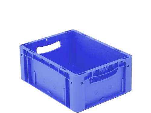 Euronorm Stapelkrat 170x400x300mm Wanden/bodem Gesloten Blauw 16l