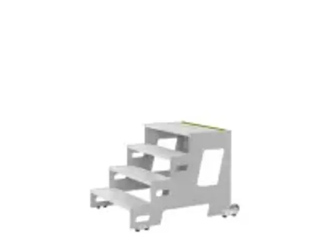 OUTLET bordestrap verrijdbaar bordes H 0 4m 2treden aluminium