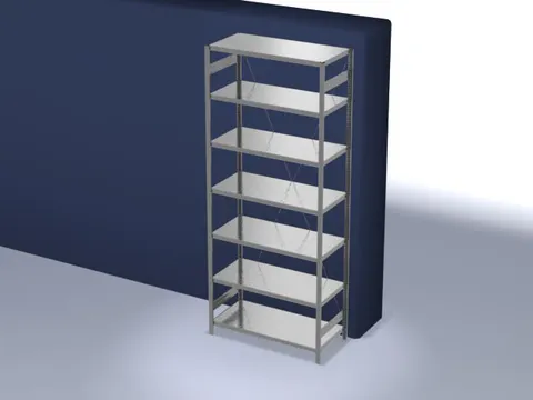 systeemstelling,grondveld,HxBxD 3000x1360x635mm,vakl. 190kg