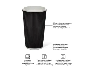 Beker porselein Les Artistes Paris 450ml met siliconen Groen - 3