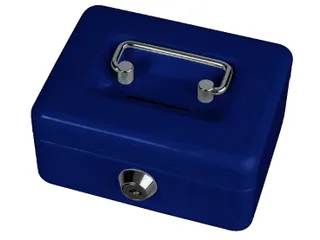 Geldkist MAUL met muntgleuf en slot 125x95x60mm blauw - 2