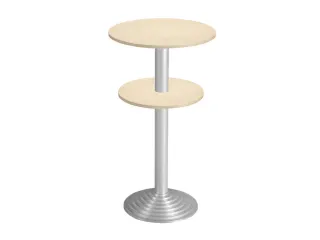 Statafel Gietijzeren Poot H 110cm Blad Ø Boven/Onder 60/50cm Esdoorn - 1