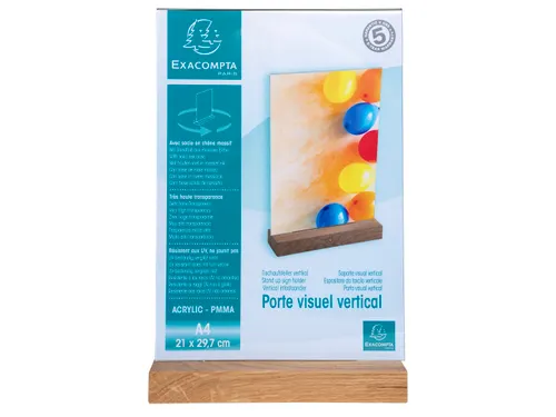 Folderhouder A4 vert icaal houten voet