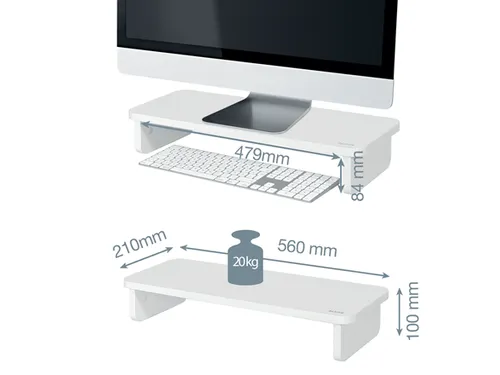 Ergo monitorstandaard, wit