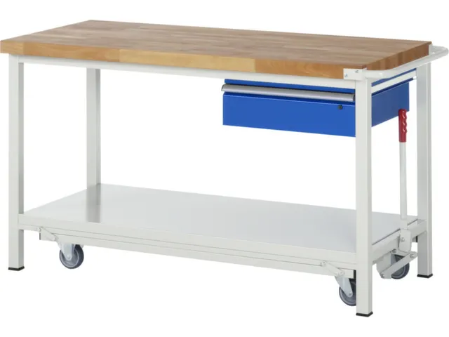 Werkbank 880x1500x700mm Beukenhouten Werkblad 1lade