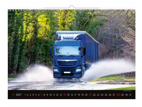 Kalender 2027 Helma 365 31.5x45cm vrachtwagen