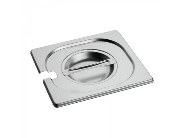 Caterchef Gastronorm deksel RVS met lepeluitsparing 1/6 GN