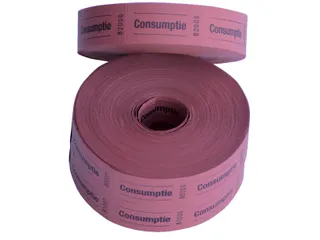 Consumptiebon Combicraft 57x30mm 2-zijdig 2x1000 stuks rood - 1
