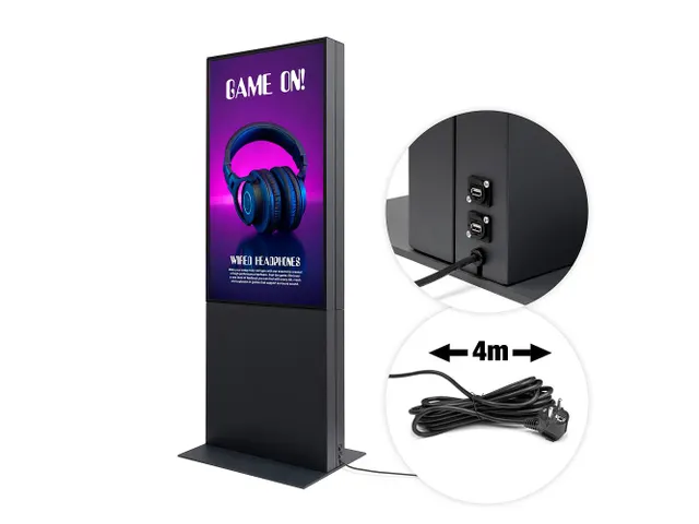 Digitale Totem Smart Line Dubbelzijdig Zwart 50 inch Samsung schermen