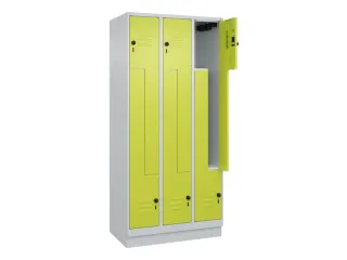 Z-garderobekast,HxBxD 1950x900x500mm,vak B 150/300mm,draaigrendel - 2